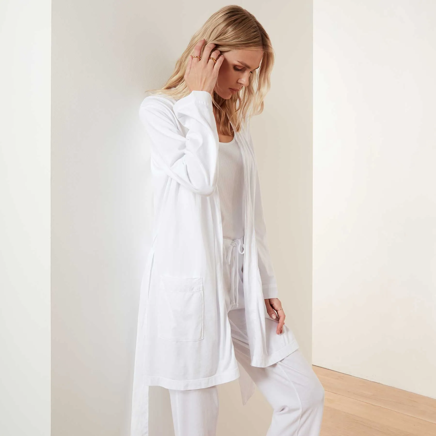 Jersey Robe - White