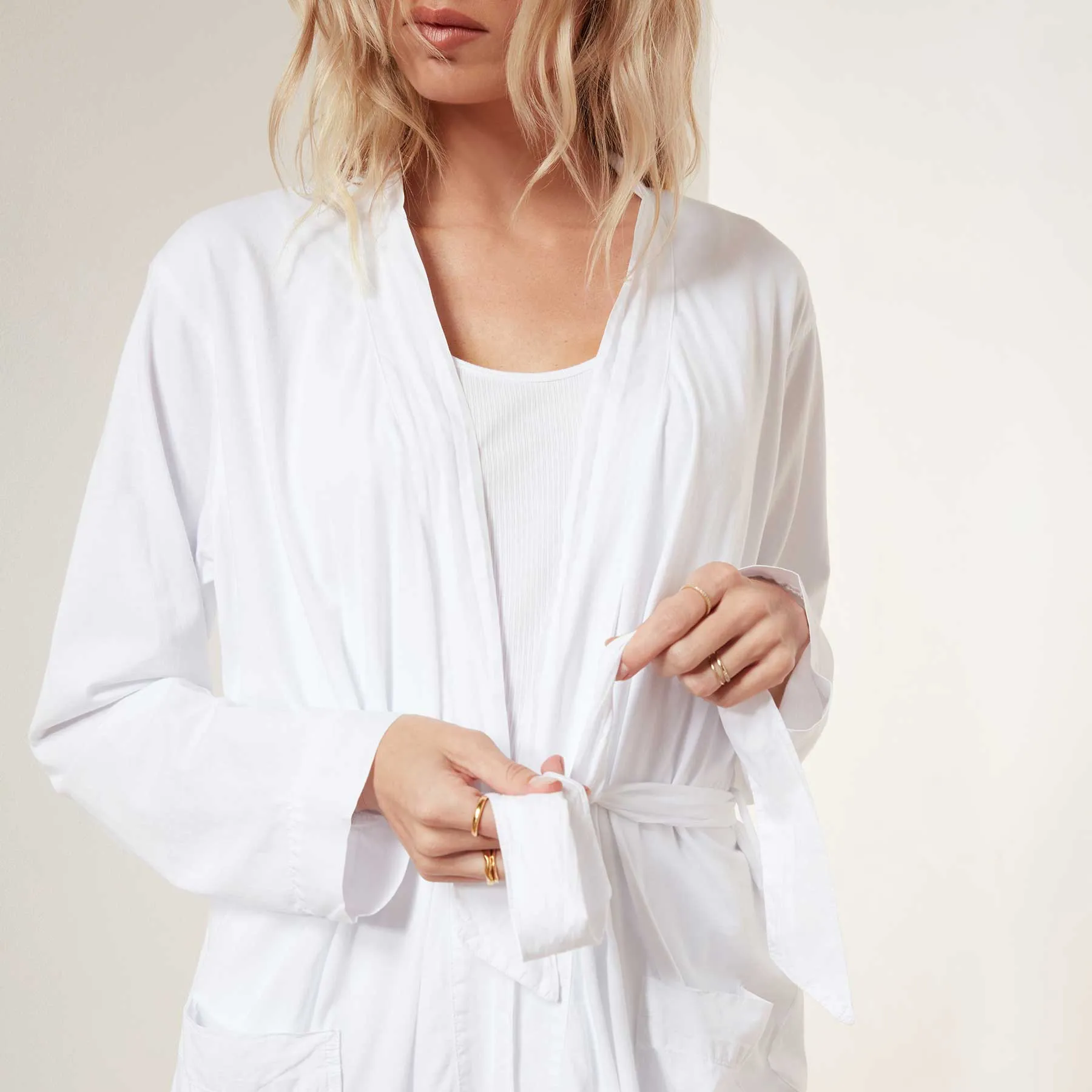 Jersey Robe - White