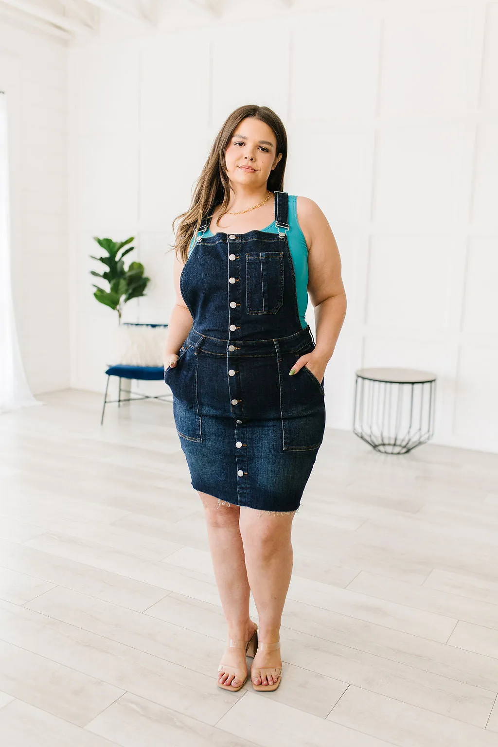 JUDY BLUE Agnes Denim Overall Dress