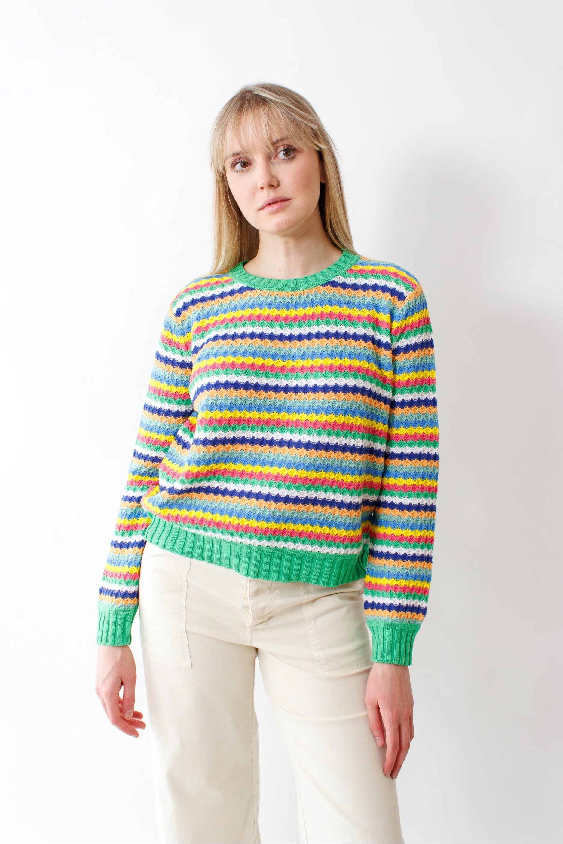 Jumper 1234 Cotton Shell Stripe Crew