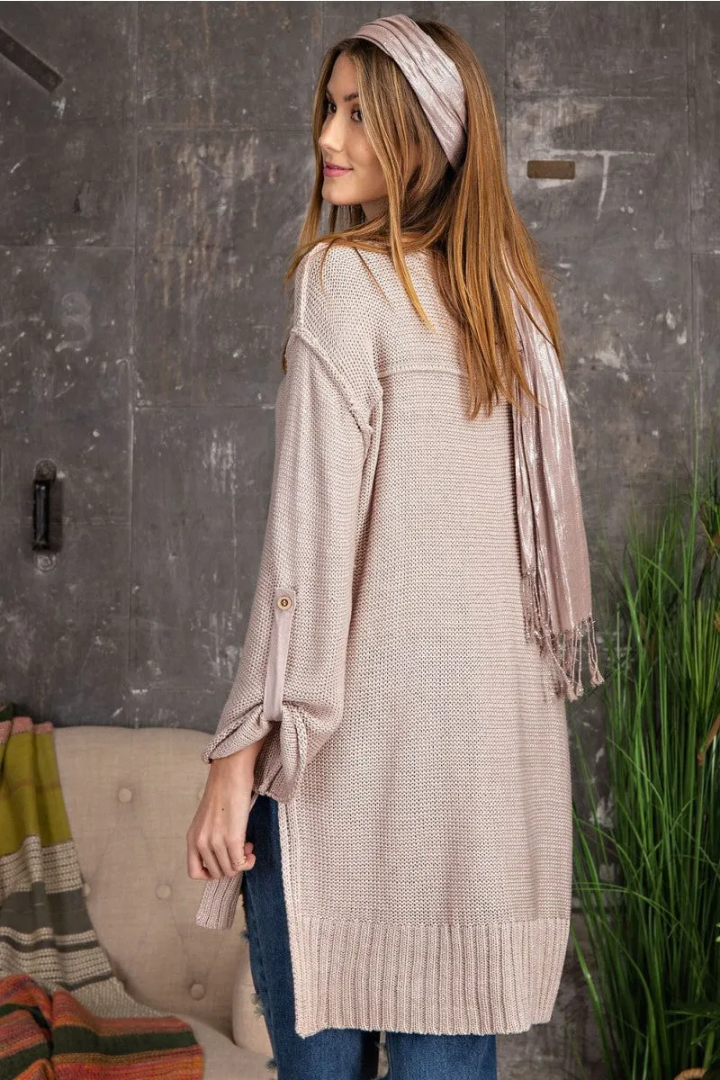 Just Roll With It Knit Sweater