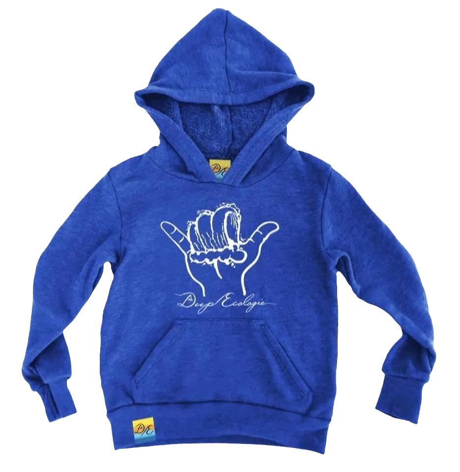 Kid's Cobalt Shaka Wave Eco Hoodie