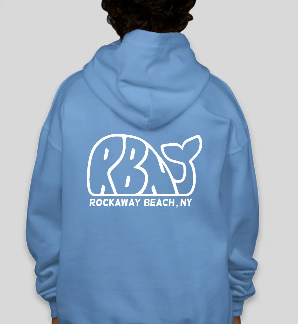Kids RBNY Whale Logo Pullover Hoodie Carolina Blue