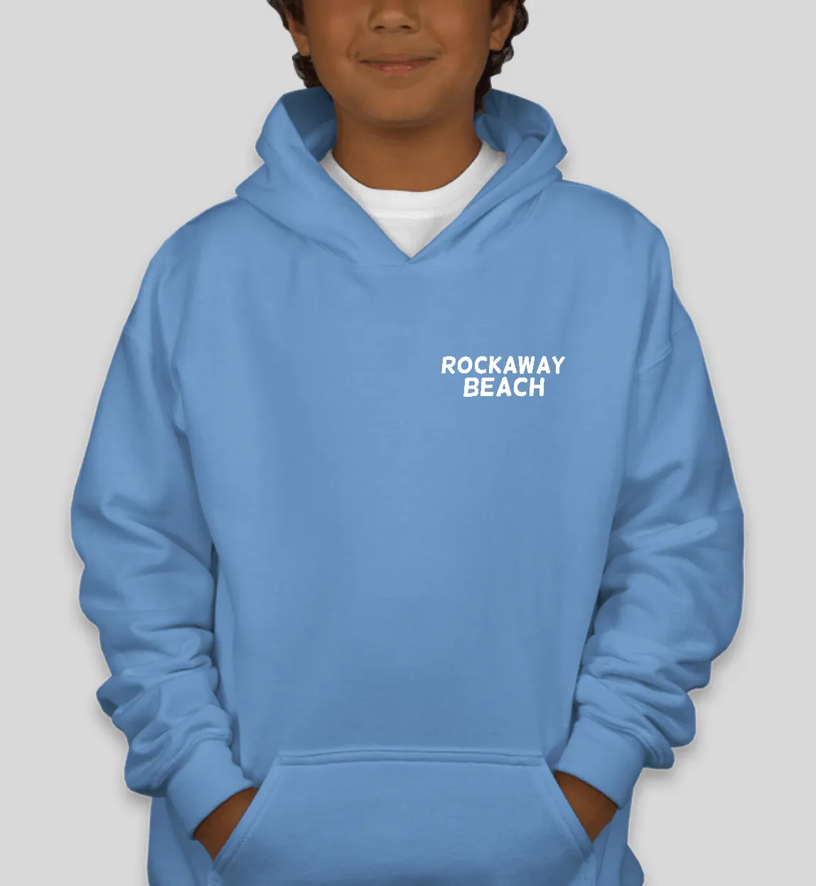 Kids RBNY Whale Logo Pullover Hoodie Carolina Blue