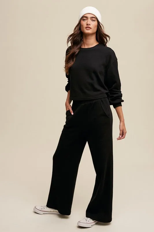 Knit Sweater Top and Pants Athleisure Lounge Set