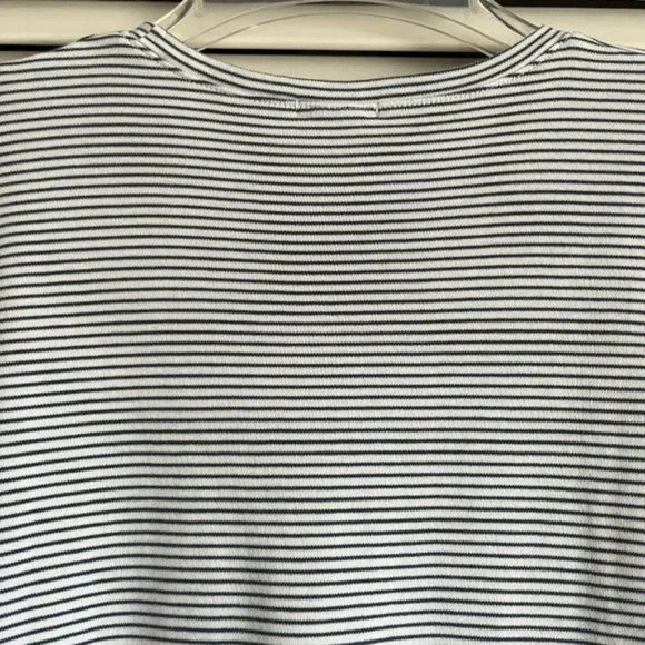 LAKE Pajamas short sleeve pajama shirt white &amp; blue stripe women’s small