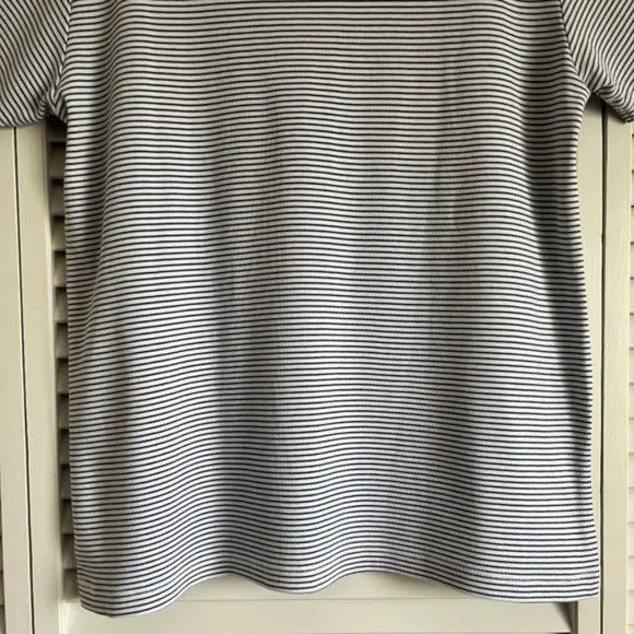 LAKE Pajamas short sleeve pajama shirt white &amp; blue stripe women’s small