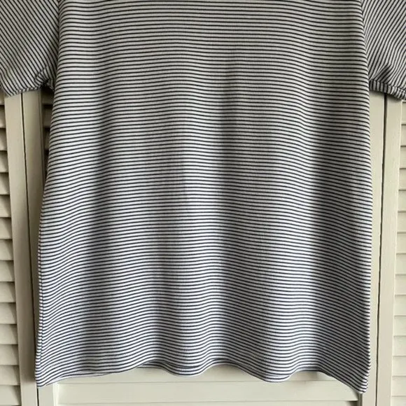 LAKE Pajamas short sleeve pajama shirt white &amp; blue stripe women’s small