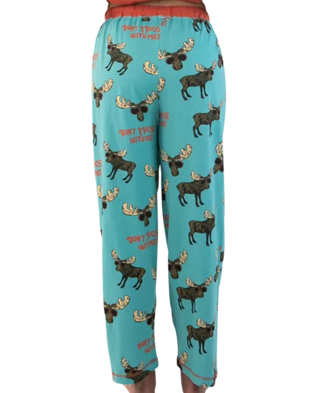 Lazy One Women's Blue Don't Moose With Me Pj Set