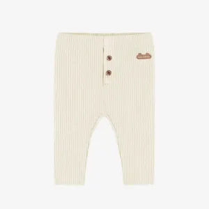Legging crème en coton biologique, naissance || Cream leggings in organic cotton, newborn