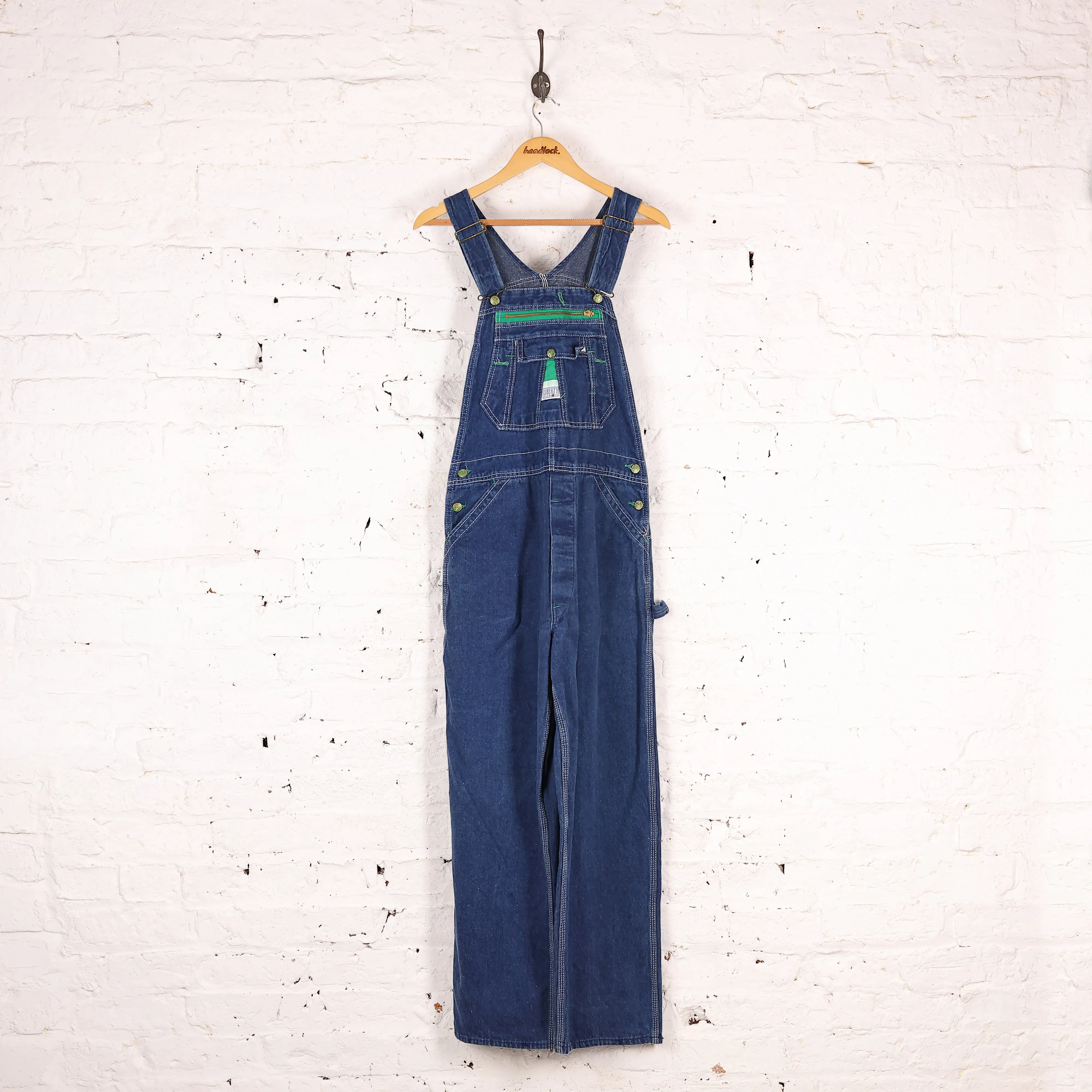 Liberty Overalls Denim Dungarees - Blue - M