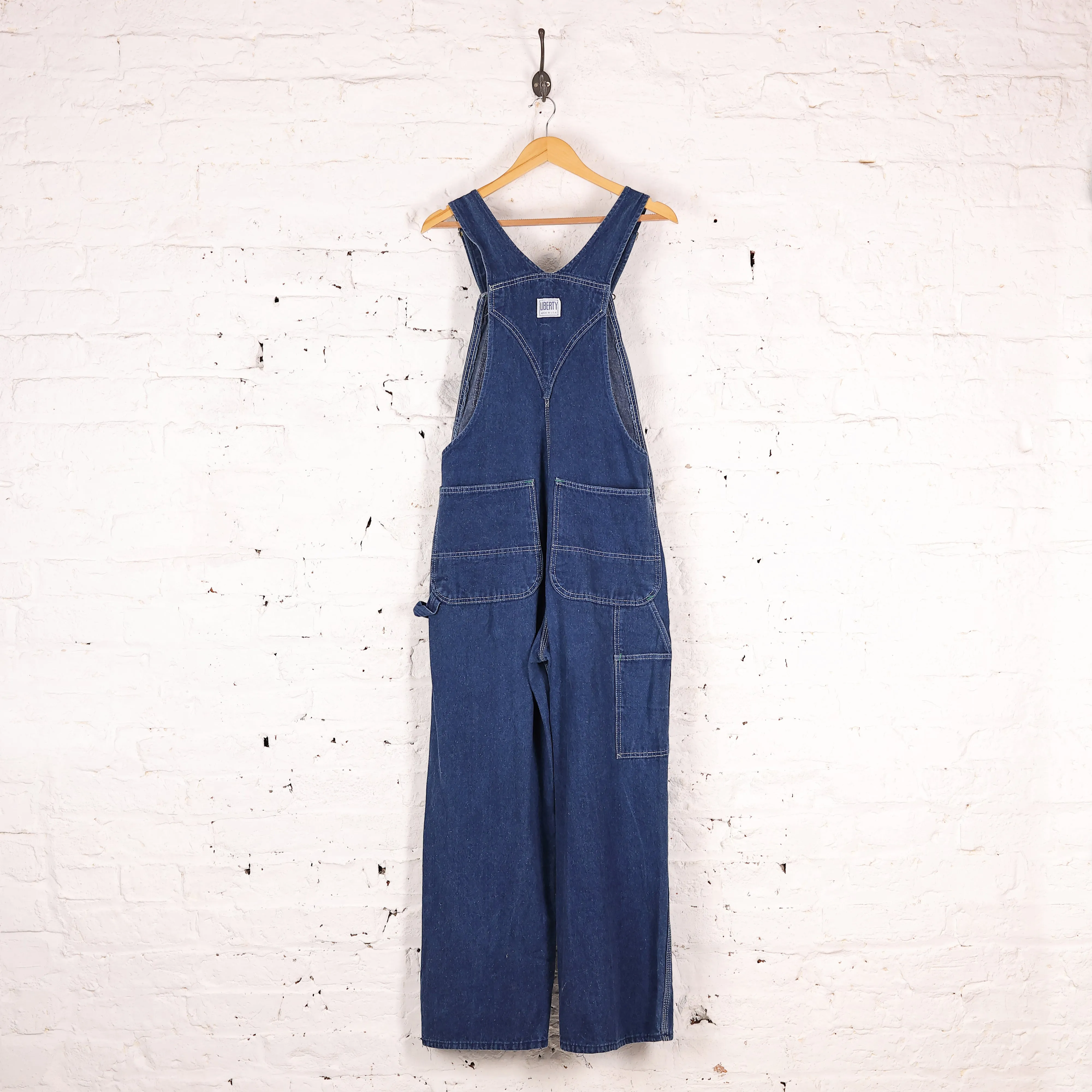 Liberty Overalls Denim Dungarees - Blue - M