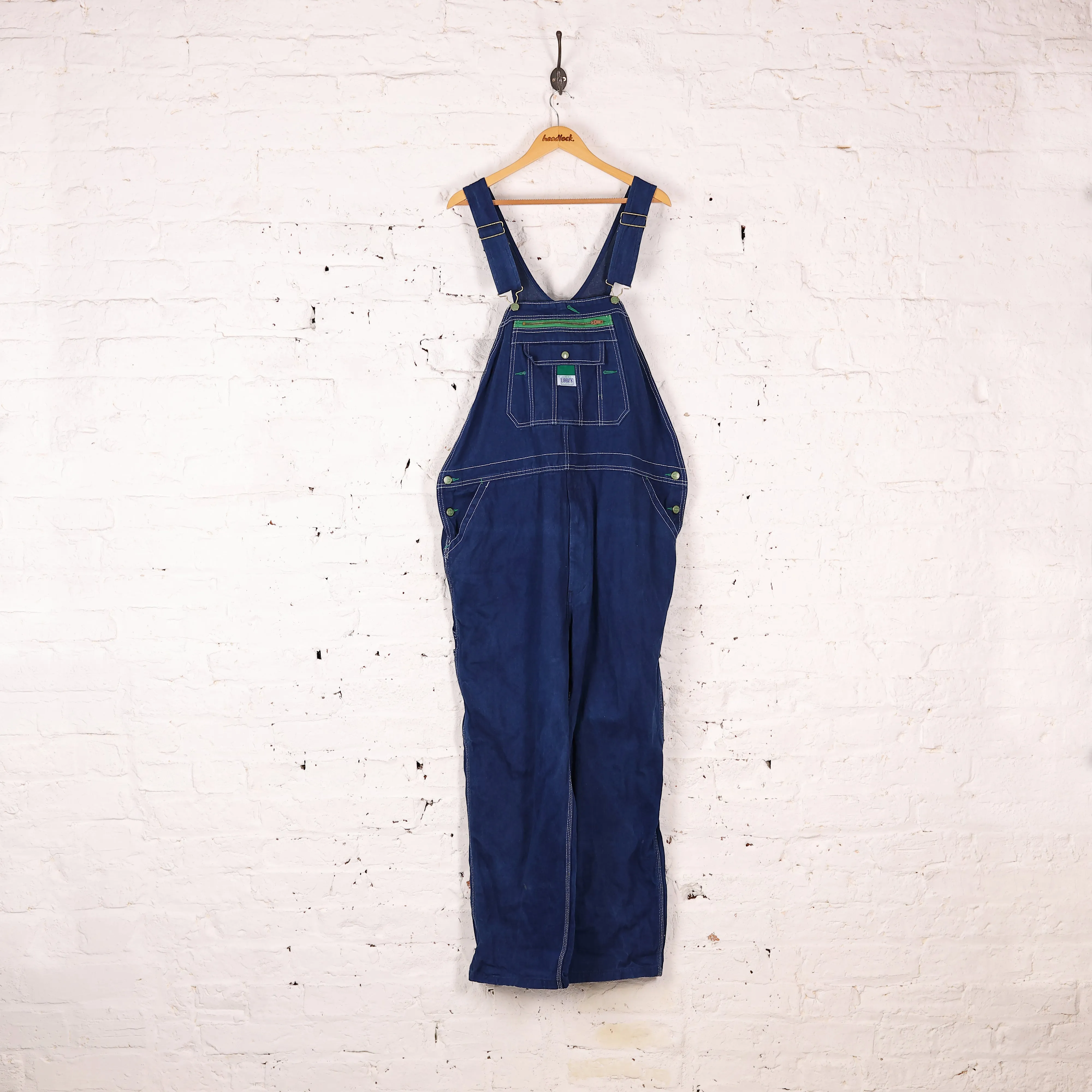 Liberty Overalls Denim Dungarees - Blue - XXL