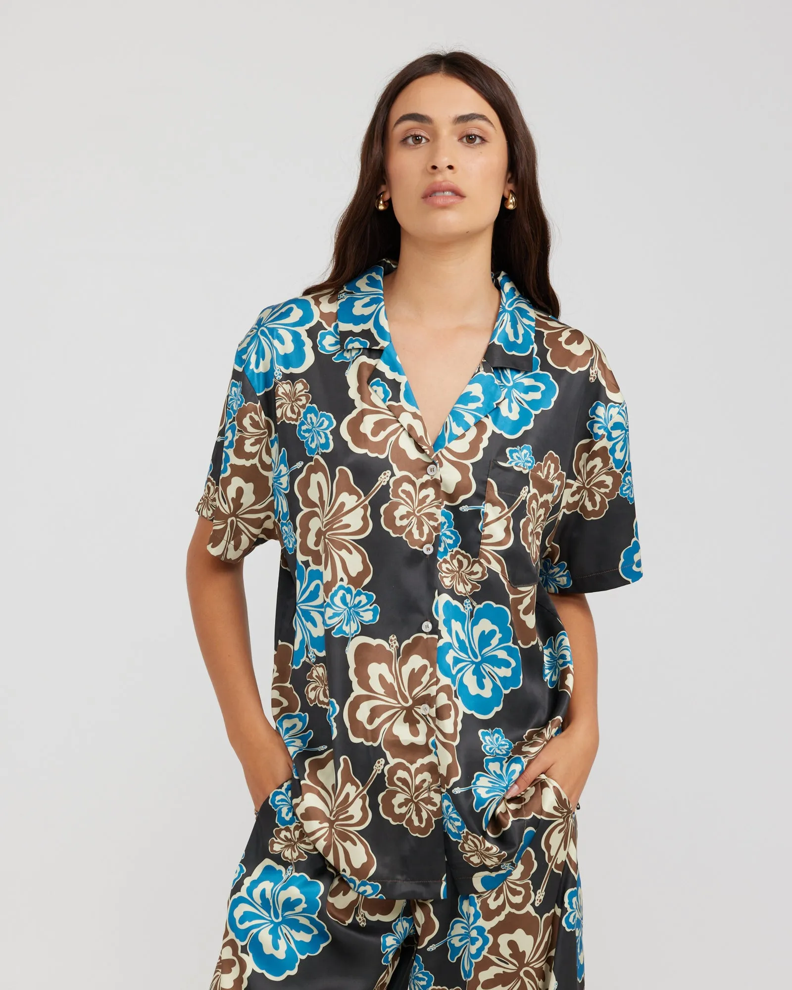 LOLA SHIRT - WINTER HIBISCUS