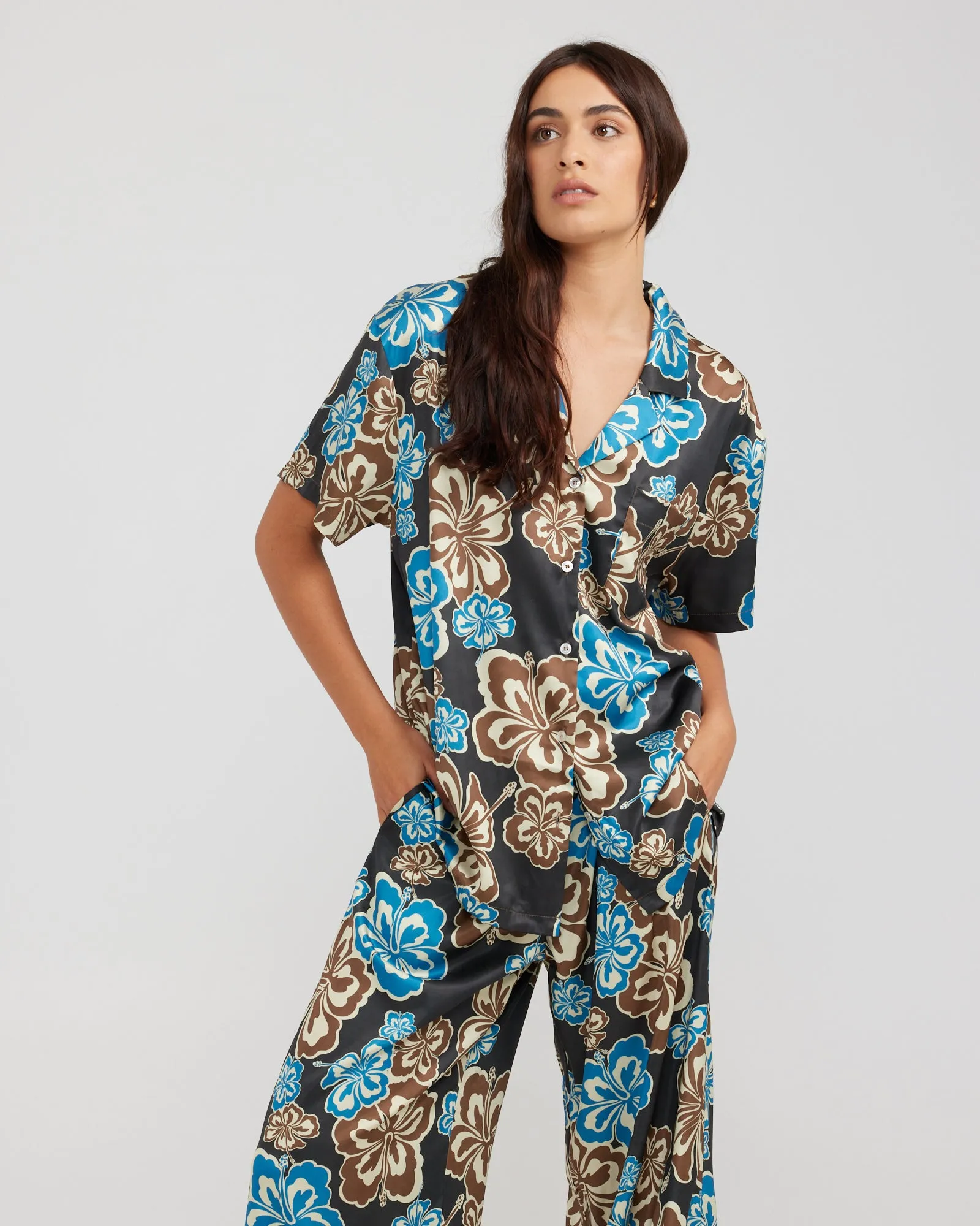 LOLA SHIRT - WINTER HIBISCUS