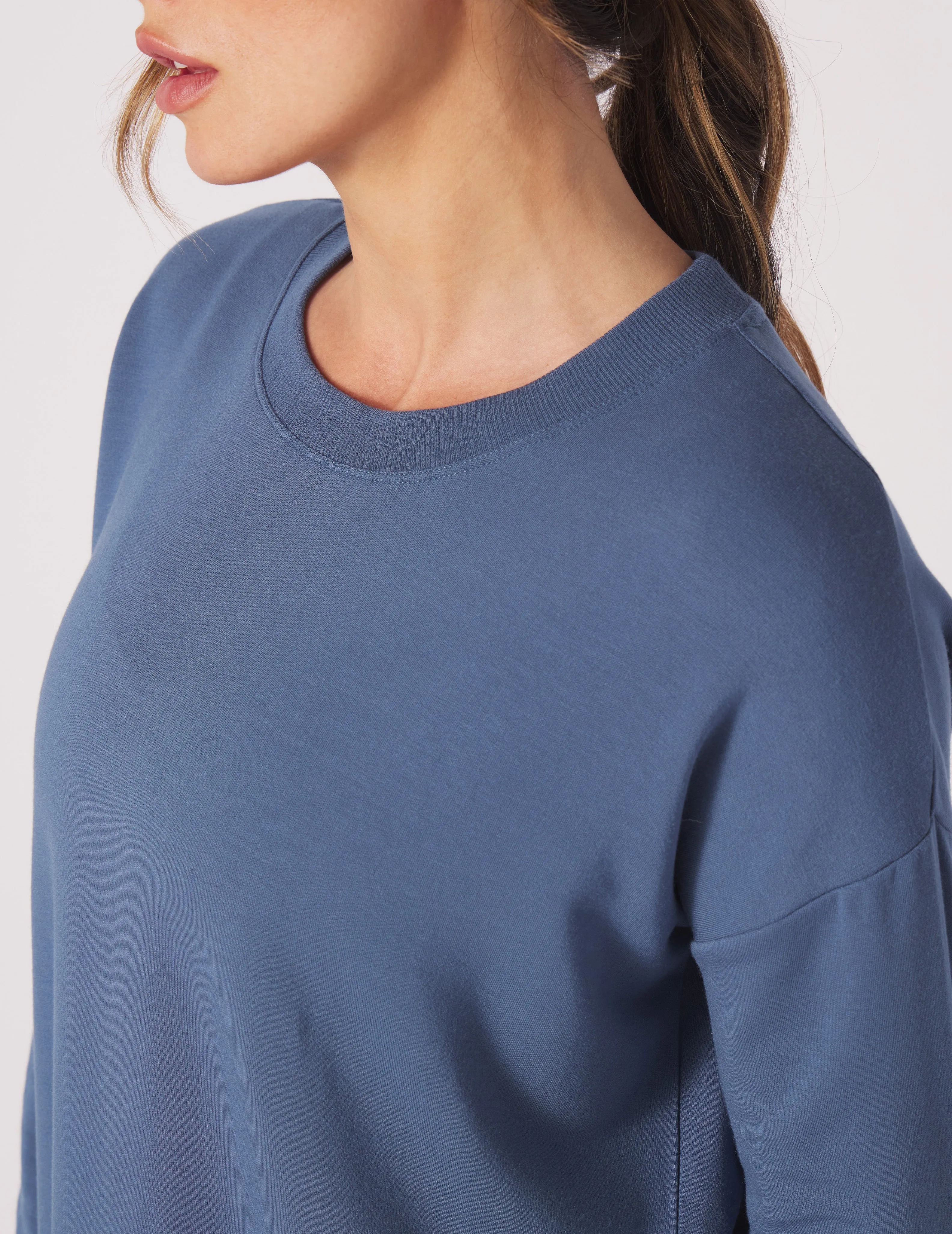 Lounge Long Sleeve: Washed Blue