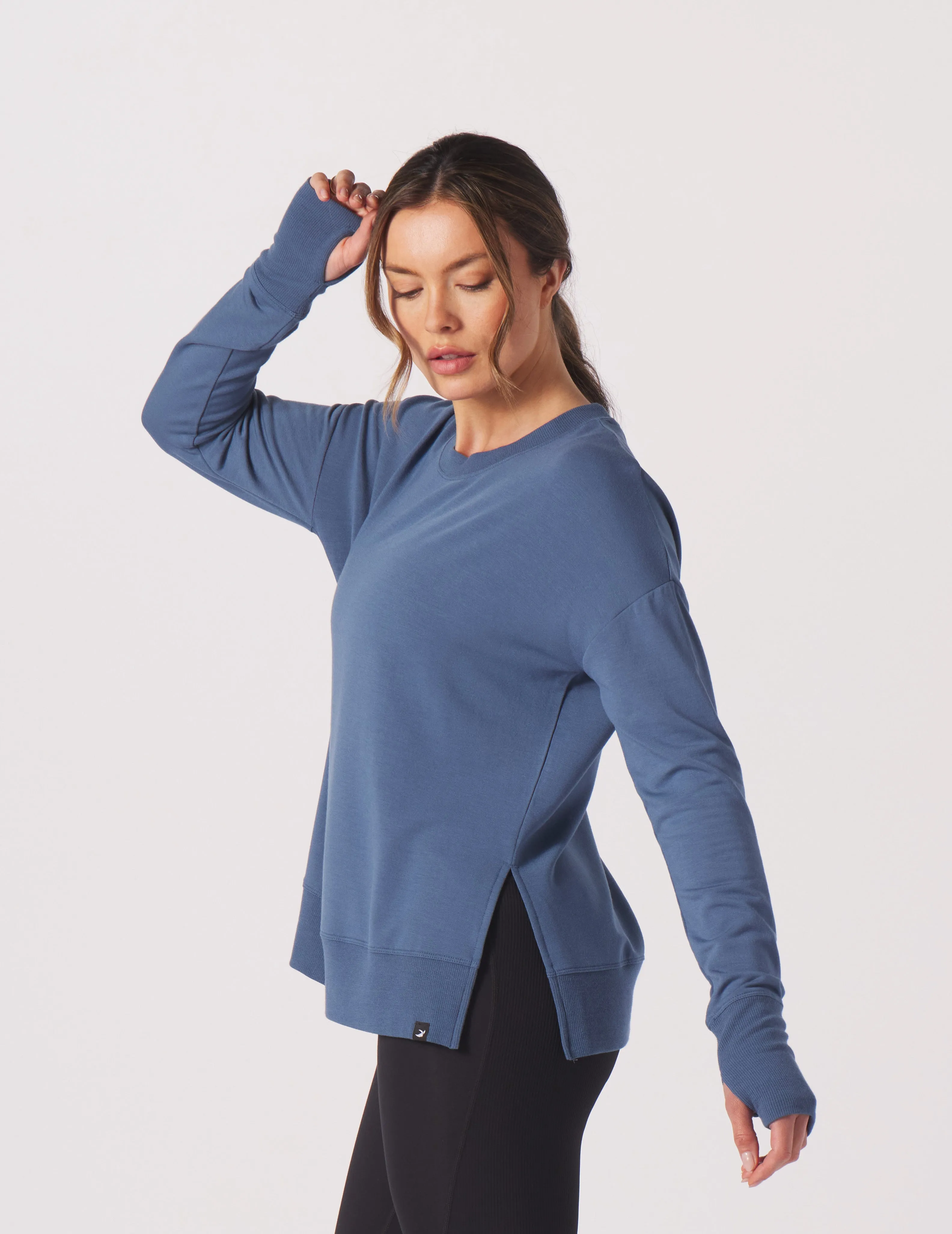 Lounge Long Sleeve: Washed Blue