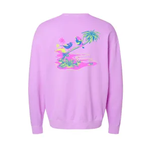 Love Birds Crewneck Neon Purple