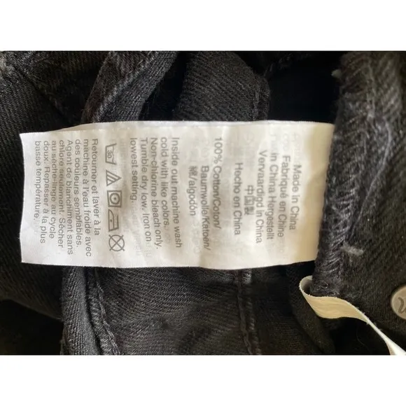 Madewell Adirondack Denim Short Overalls in Washed Black, Size XX-Small