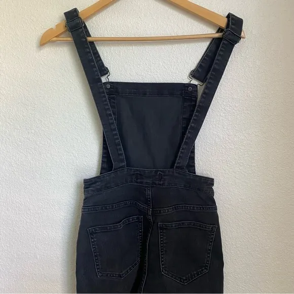 Madewell Black Skinny Overalls in Lunar Wash Size XXS