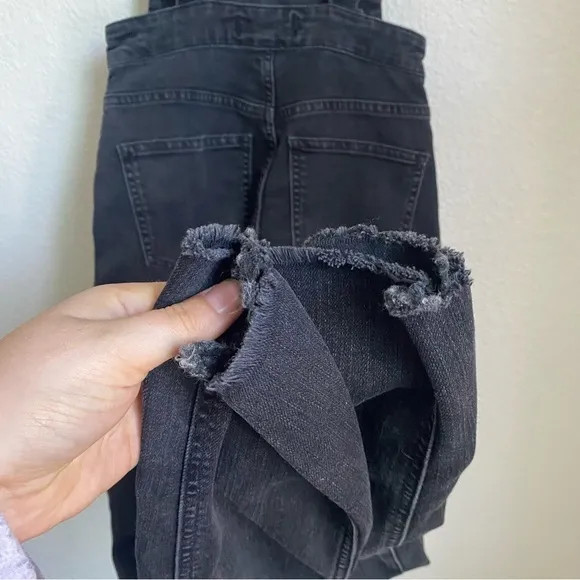 Madewell Black Skinny Overalls in Lunar Wash Size XXS