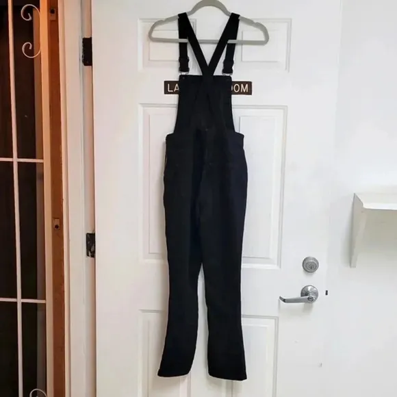 Madewell Cali Demi-Boot Overalls in Black Forest F6394