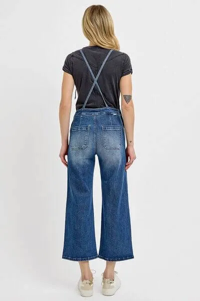 Maggie Knotted Strap Denim Overalls in Misses and Curvy