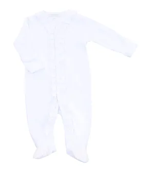 Magnolia Baby Ruffle Footie - White