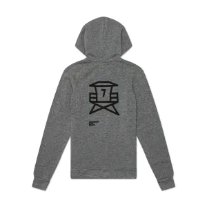 May Gray Tower 7 Zip Hoodie (Slim Fit)