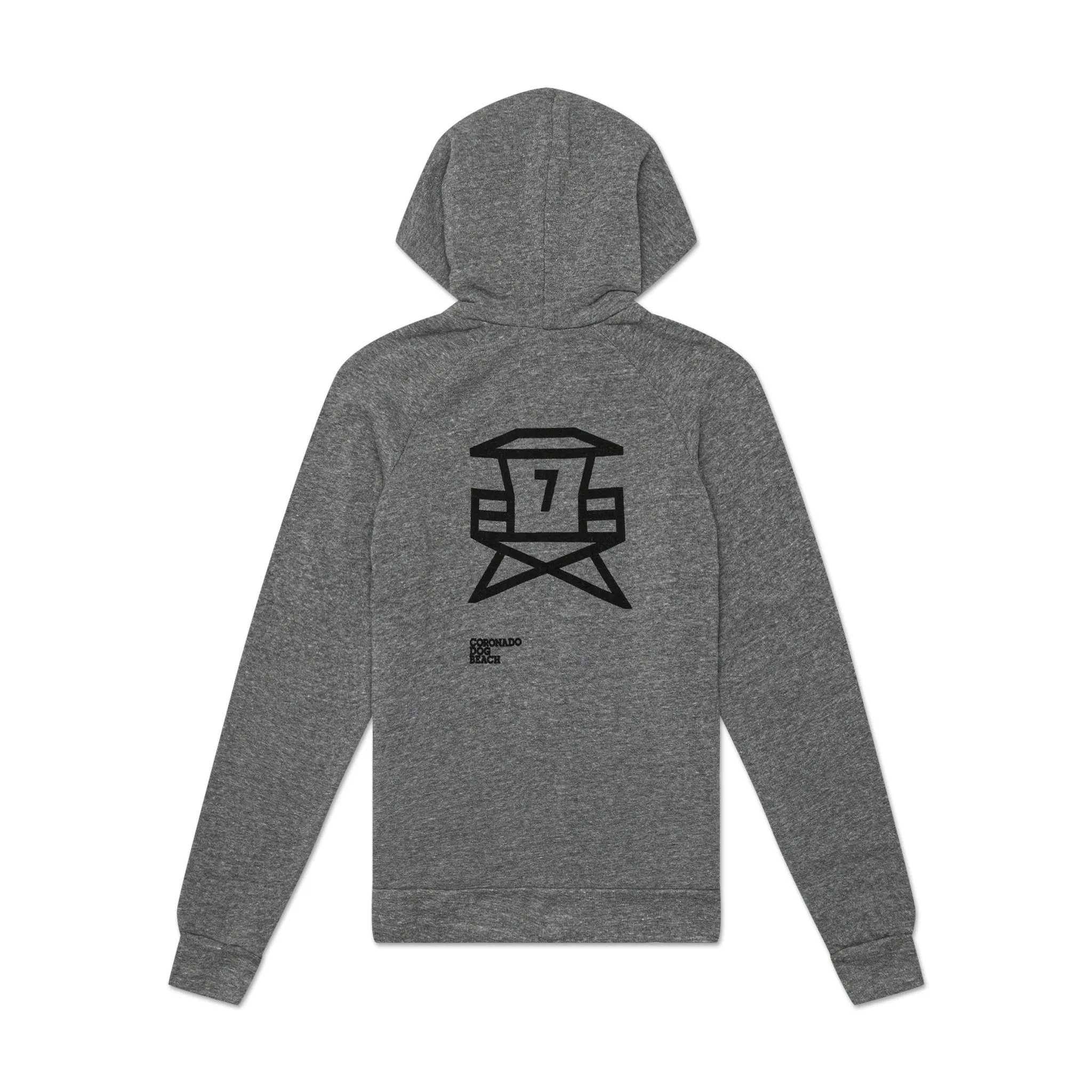May Gray Tower 7 Zip Hoodie (Slim Fit)