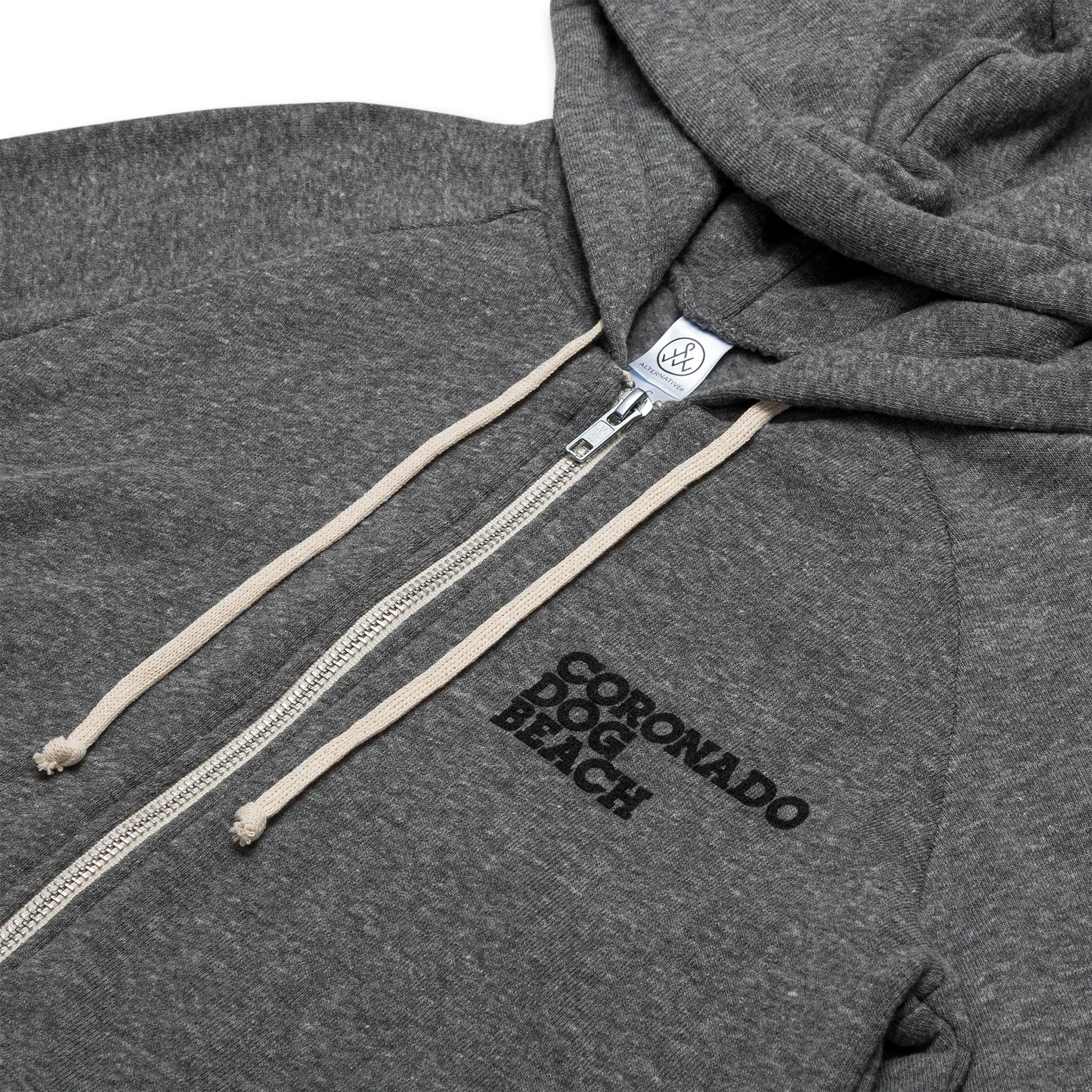 May Gray Tower 7 Zip Hoodie (Slim Fit)