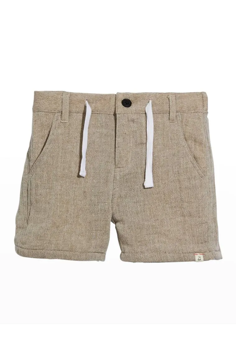 Me & Henry Cotton Gauze Shorts in Sand : Size 7/8 to 16 Years