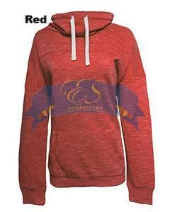 Melange Fleece Cowl Neck Sweatshirt