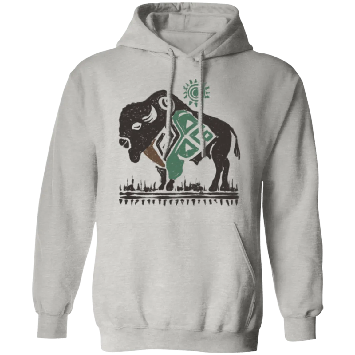 Men’s Bison Aztec Gildan Hoodie – Bold Southwestern Style
