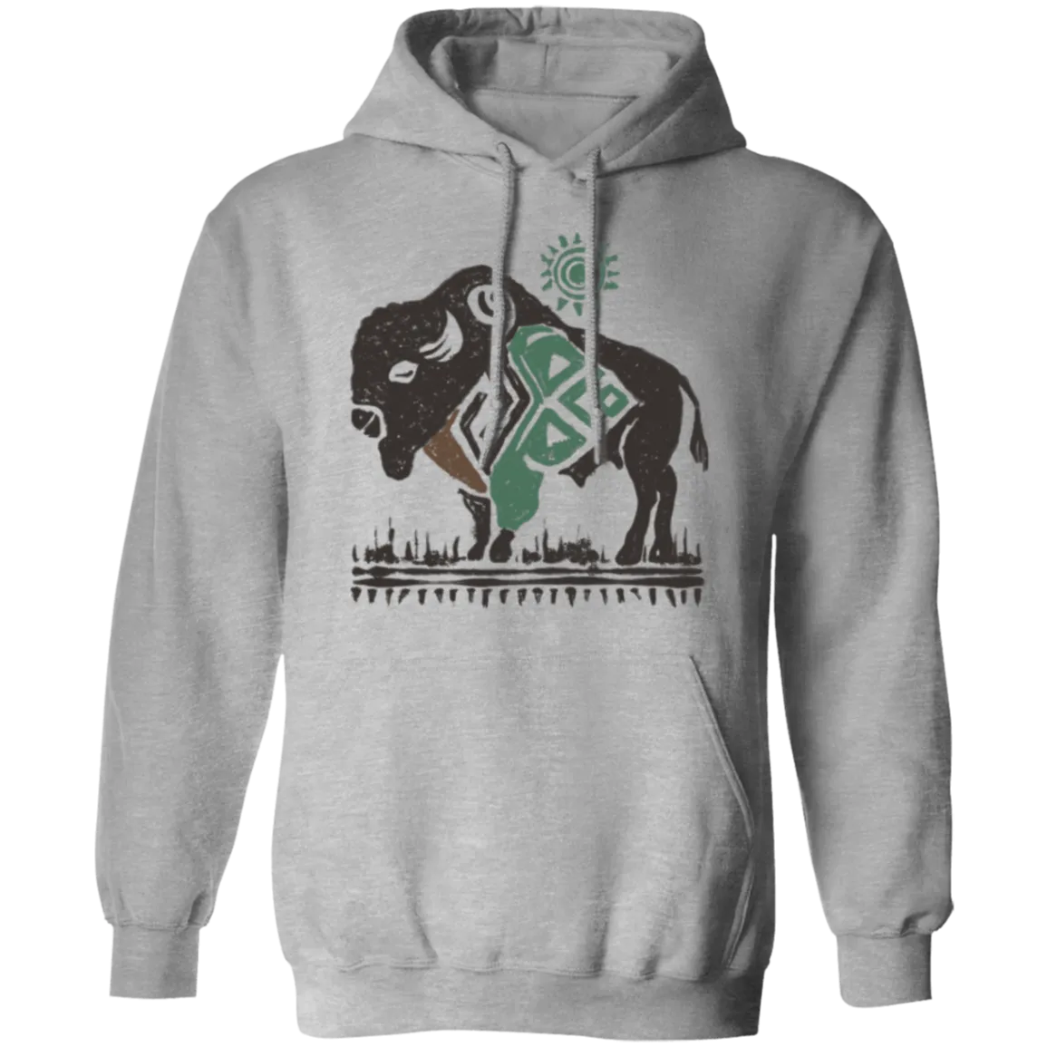 Men’s Bison Aztec Gildan Hoodie – Bold Southwestern Style
