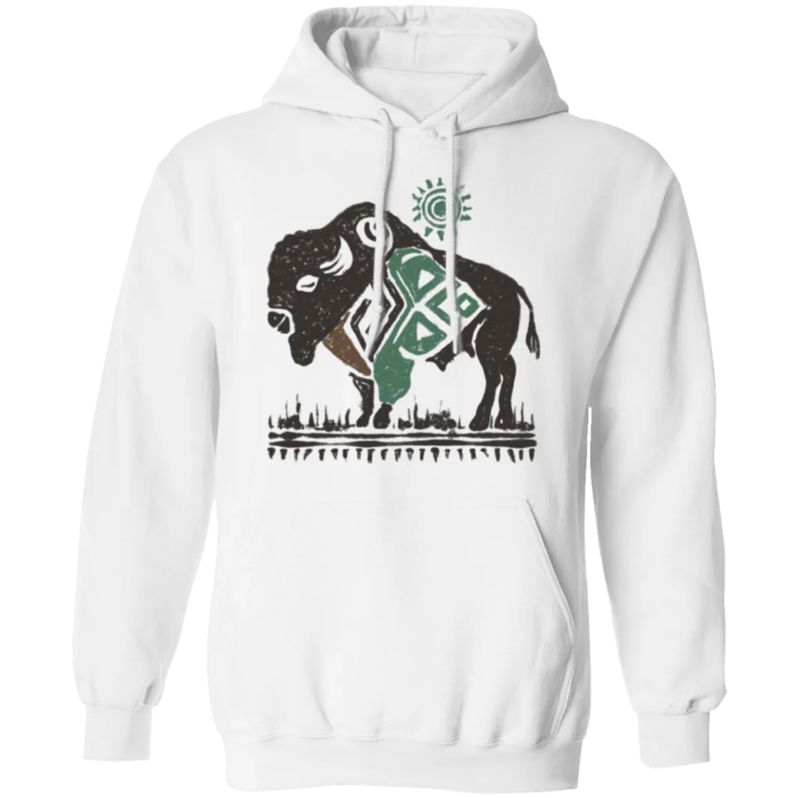 Men’s Bison Aztec Gildan Hoodie – Bold Southwestern Style