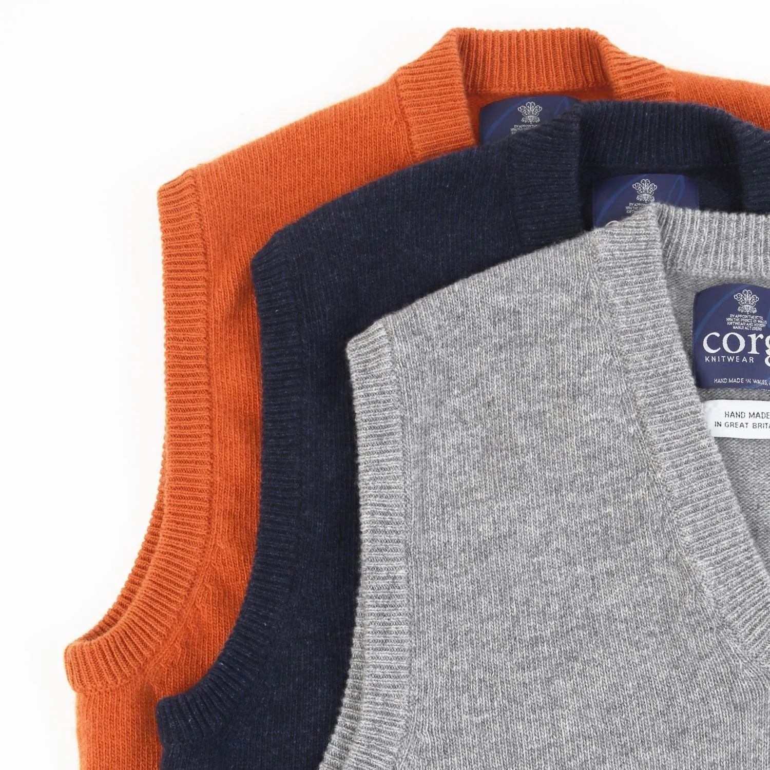 Men's V Neck Sleeveless Wool Sweater