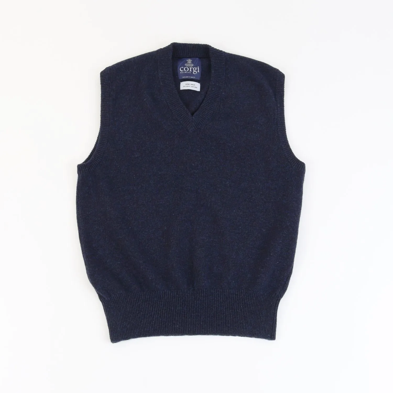 Men's V Neck Sleeveless Wool Sweater