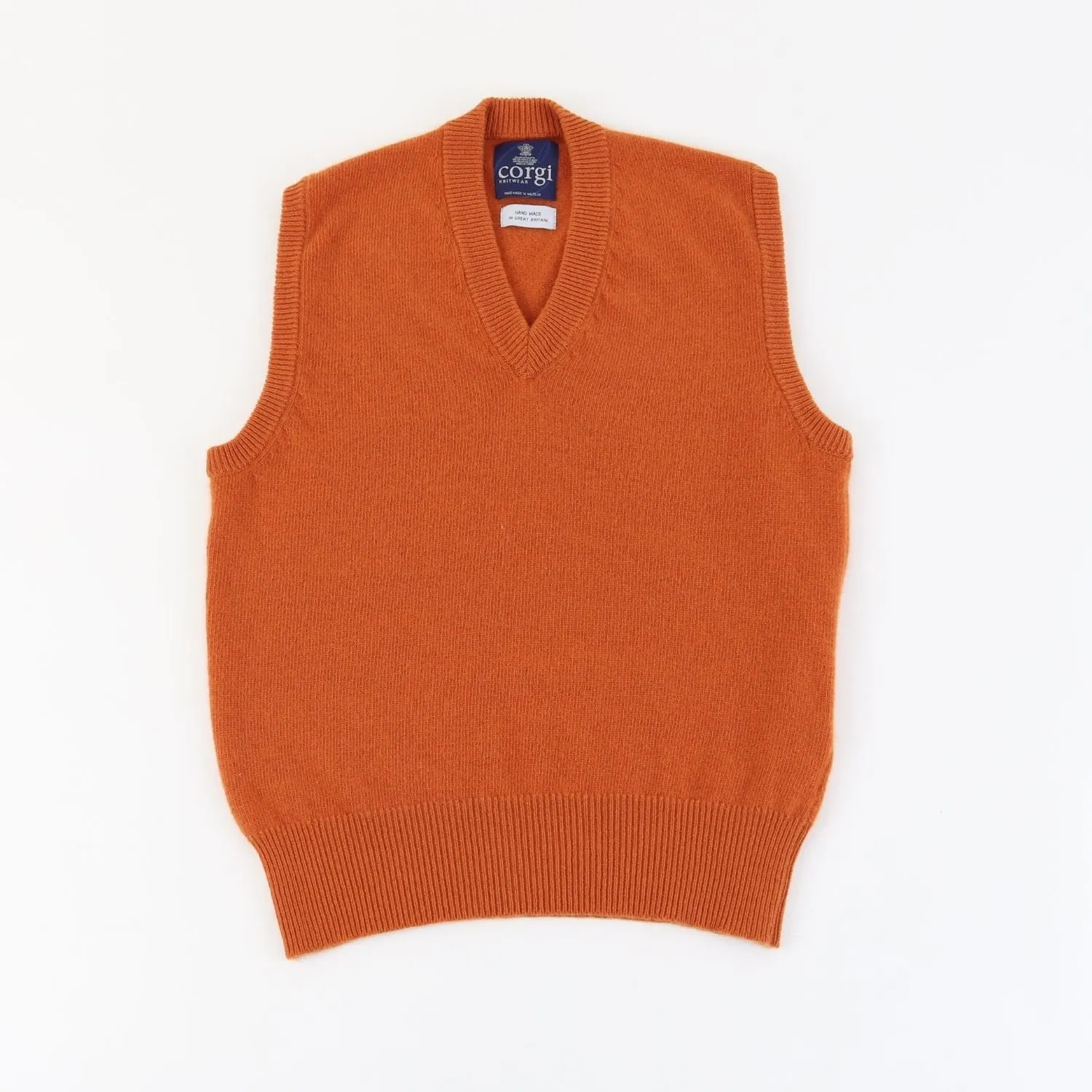 Men's V Neck Sleeveless Wool Sweater
