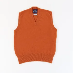 Men's V Neck Sleeveless Wool Sweater