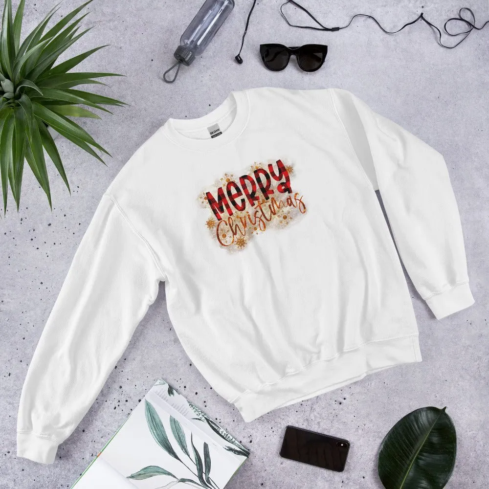Merry Christmas Buffalo Plaid Sweatshirt
