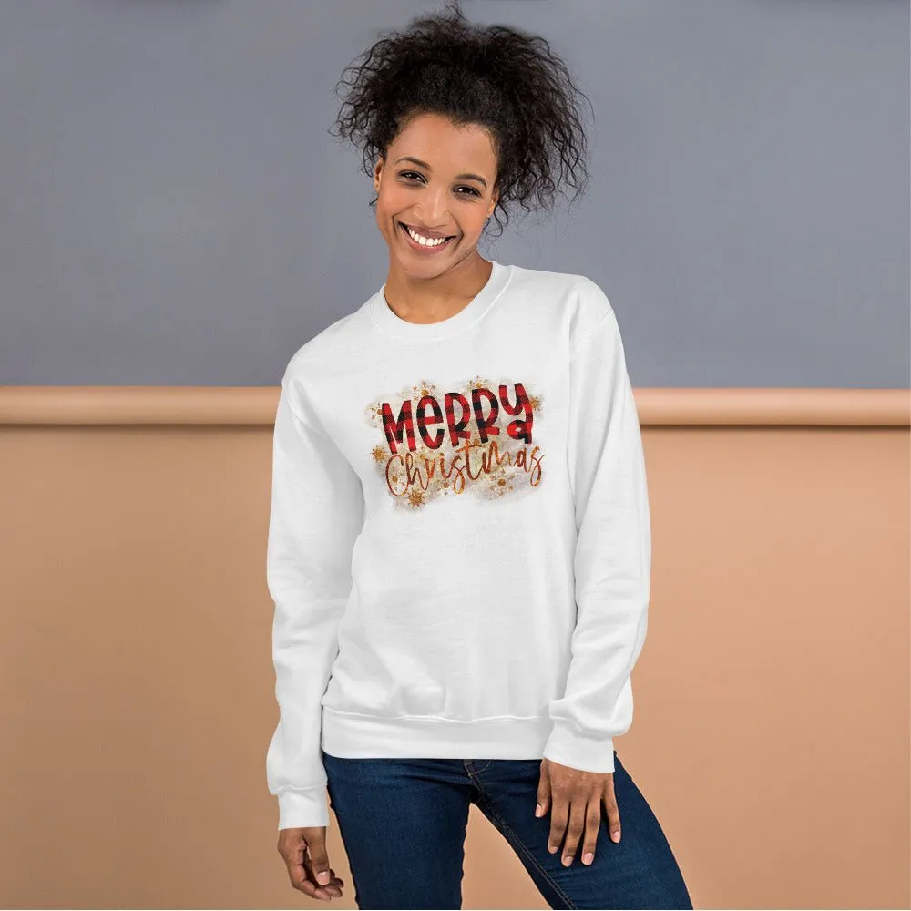 Merry Christmas Buffalo Plaid Sweatshirt