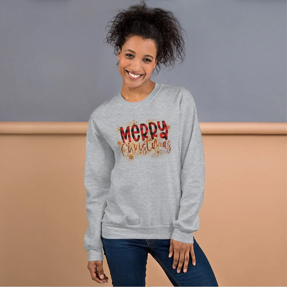 Merry Christmas Buffalo Plaid Sweatshirt
