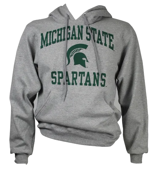Michigan State University Spartans Spartan Helmet Design Heavy Weight Hooded Sweatshirt (Classic Colors)