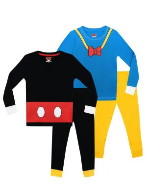 Mickey Mouse & Donald Duck Pajamas - 2 Pack