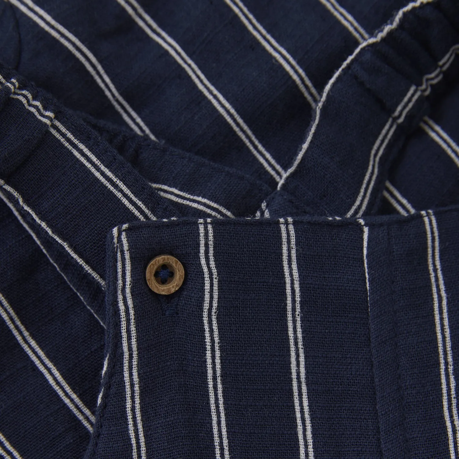 Minymo Baby Onesie and Stripe Overall Navy