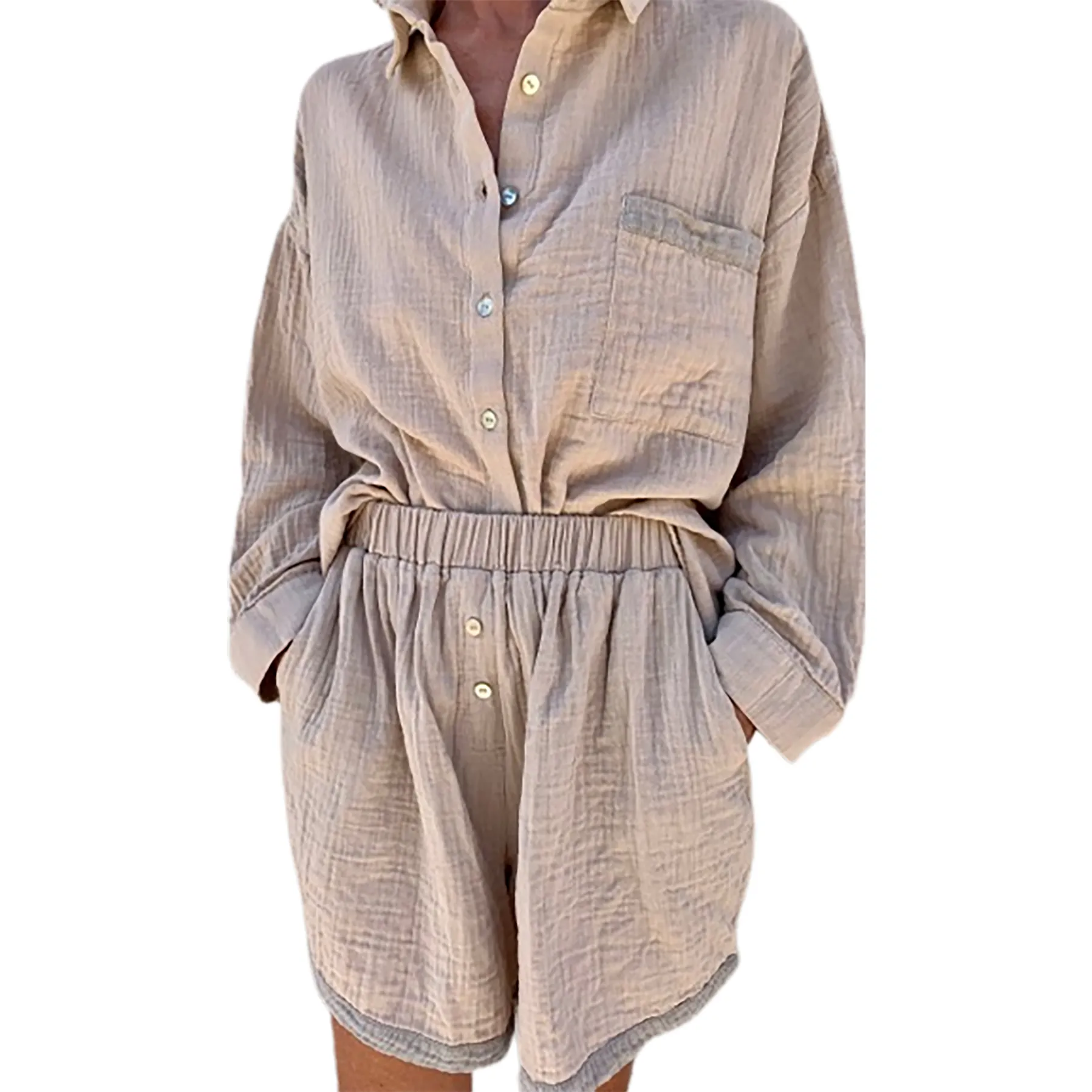 Muslin Shirt, Taupe