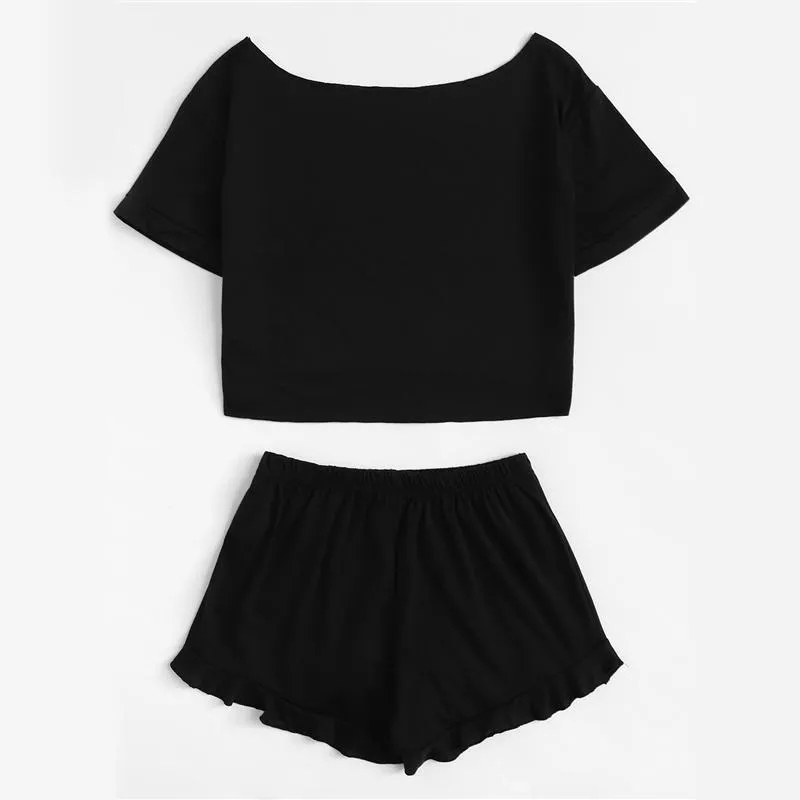 'Nap Queen' Pajamas Top & Shorts (2 Piece Set)