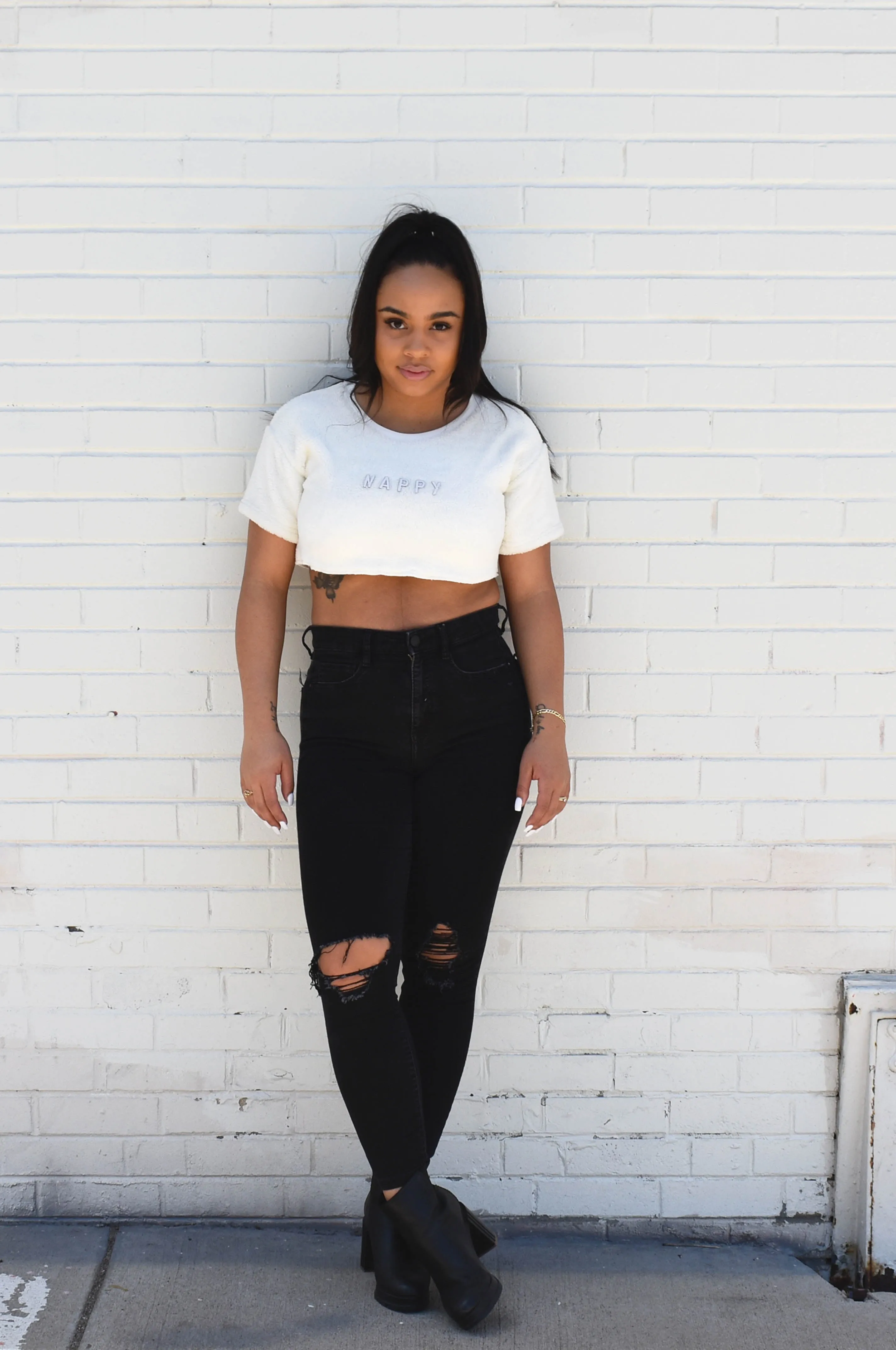 Nappy Crop Sweatshirt