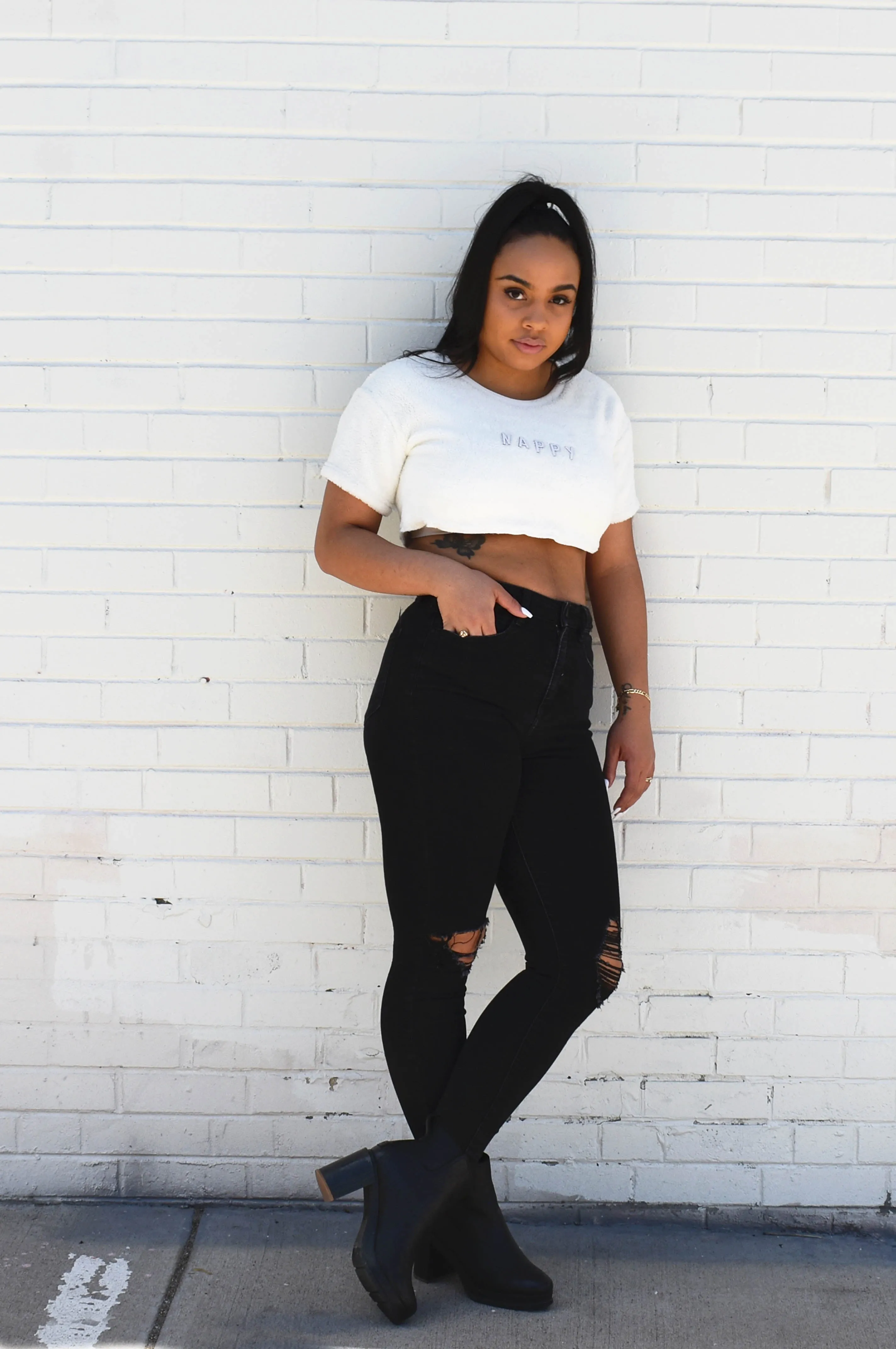 Nappy Crop Sweatshirt